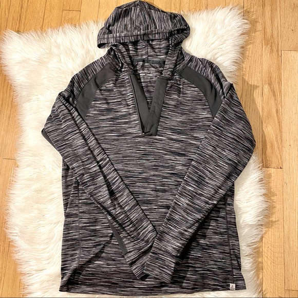 Prana Tops - prAna 1/4 Zip up Women’s Athletic Long Sleeve Space Dye Gray Top Size Medium